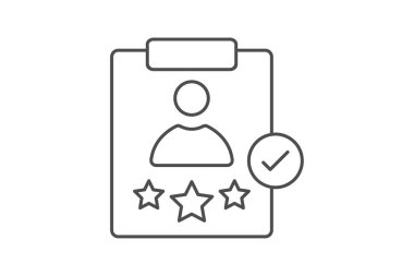 User Experience Evaluation icon, experience, evaluation, design, interface thinline icon, editable vector icon, pixel perfect, illustrator ai file clipart