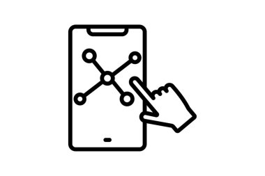 Etkileşimli UX simgesi, ux, kullanıcı, deneyim, tasarım çizgisi simgesi, düzenlenebilir vektör simgesi, piksel mükemmel, illüstratör ai dosyası