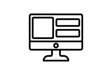 Kullanıcı Arayüzü Tasarım simgesi, tasarım, kullanıcı arayüzü, deneyim satırı simgesi, düzenlenebilir vektör simgesi, piksel mükemmel, illüstratör ai dosyası