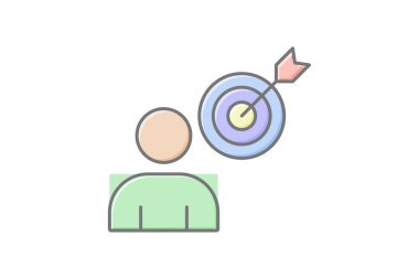 Kullanıcı Odaklı Yaklaşım simgesi, odaklanmış, yaklaşım, tasarım, arayüz renk simgesi, düzenlenebilir vektör simgesi, piksel mükemmel, illüstratör ai dosyası