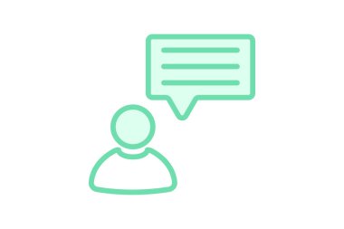 Kullanıcı geribildirim simgesi, geribildirim, deneyim, tasarım, arayüz duoton satırı simgesi, düzenlenebilir vektör simgesi, piksel mükemmel, illüstratör ai dosyası