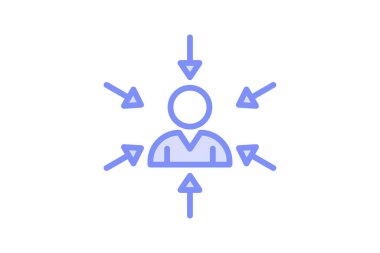 Kullanıcı merkezli yaklaşım simgesi, yaklaşım, kullanıcı, tasarım, arayüz duoton satır simgesi, düzenlenebilir vektör simgesi, piksel mükemmel, illüstratör ai dosyası