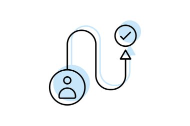 Kullanıcı Deneyimi Seyahat simgesi, deneyim, yolculuk, tasarım, arayüz renk gölge inceltme simgesi, düzenlenebilir vektör simgesi, piksel mükemmel, illüstratör ai dosyası