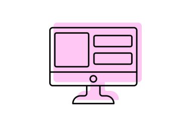 Kullanıcı Arayüzü Tasarım simgesi, tasarım, kullanıcı arayüzü, deneyim gölge inceliği simgesi, düzenlenebilir vektör simgesi, piksel mükemmel, illüstratör ai dosyası