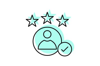 Müşteri Deneyimi simgesi, tecrübe, kullanıcı, tasarım, arayüz renk gölge inceliği simgesi, düzenlenebilir vektör simgesi, piksel mükemmel, illüstratör ai dosyası