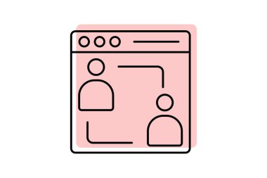 Kullanıcı Arayüzü simgesi, kullanıcı arayüzü, arayüz, tasarım, deneyim gölge inceliği simgesi, düzenlenebilir vektör simgesi, piksel mükemmel, illüstratör ai dosyası bağlanıyor