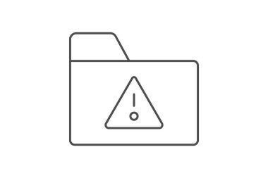 Veri Uyarı simgesi, ihlal, alarm, güvenlik, koruma inceliği simgesi, düzenlenebilir vektör simgesi, piksel mükemmel, illüstratör ai dosyası