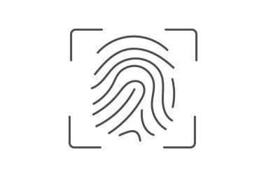 Biyometrik Kimlik Doğrulama simgesi, kimlik doğrulama, güvenlik, koruma, siber incelik simgesi, düzenlenebilir vektör simgesi, piksel mükemmel, illüstratör ai dosyası