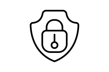 Güvenli Erişim simgesi, erişim, güvenlik, koruma, siber satır simgesi, düzenlenebilir vektör simgesi, piksel mükemmel, illüstratör ai dosyası