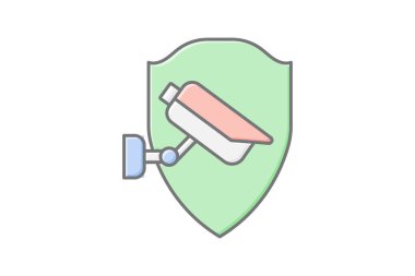 Siber Gözetleme simgesi, izleme, güvenlik, koruma, dijital doğrusal renk simgesi, düzenlenebilir vektör simgesi, piksel mükemmel, illüstratör ai dosyası