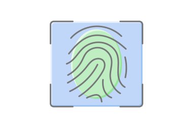 Biyometrik Kimlik Doğrulama simgesi, kimlik doğrulama, güvenlik, koruma, siber doğrusal renk simgesi, düzenlenebilir vektör simgesi, piksel mükemmel, illüstratör ai dosyası