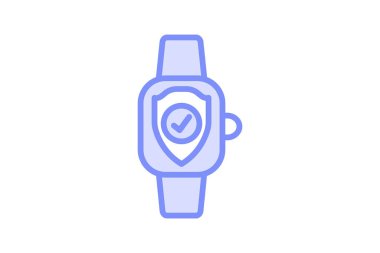 Siber İzleme simgesi, saat, güvenlik, izleme, dijital duoton çizgi simgesi, düzenlenebilir vektör simgesi, piksel mükemmel, illüstratör ai dosyası