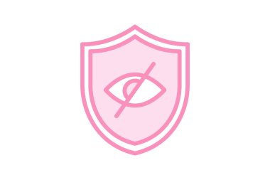 Gizlilik Kalkanı simgesi, kalkan, güvenlik, koruma, siber duoton satır simgesi, düzenlenebilir vektör simgesi, piksel mükemmel, illüstratör ai dosyası