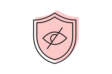 Gizlilik Kalkanı simgesi, kalkan, güvenlik, koruma, siber renk gölge inceliği simgesi, düzenlenebilir vektör simgesi, piksel mükemmel, illüstratör ai dosyası