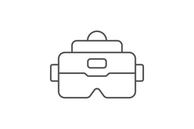 Etkili Deneyim simgesi, deneyim, sanal gerçeklik, etkileşimli ince çizgi simgesi, düzenlenebilir vektör simgesi, piksel mükemmel, illüstratör ai dosyası