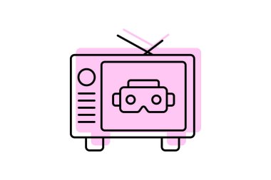 Sanal İşbirliği simgesi, işbirliği, vr, takım çalışması, dijital renk gölge ince simgesi, düzenlenebilir vektör simgesi, piksel mükemmel, illüstratör ai dosyası