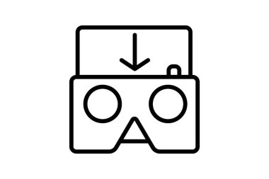 Sanal Alan simgesi, boşluk, vr, ortam, dijital çizgi simgesi, düzenlenebilir vektör simgesi, piksel mükemmel, illüstratör ai dosyası