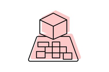 Artırılmış Gerçeklik simgesi, gerçeklik, ar, sanal, dijital renk gölge inceliği simgesi, düzenlenebilir vektör simgesi, piksel mükemmel, illüstratör ai dosyası