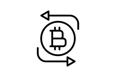 Kripto Cüzdan simgesi, cüzdan, dijital para birimi, güvenli satır simgesi, düzenlenebilir vektör simgesi, piksel mükemmel, illüstratör ai dosyası