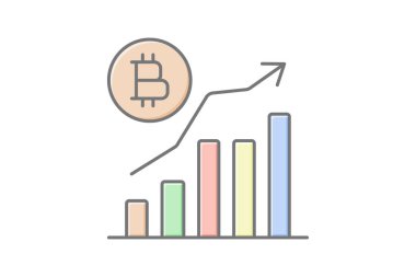 Kripto Pazar simgesi, pazar, kripto para birimi, dijital, ticaret doğrusal renk simgesi, düzenlenebilir vektör simgesi, piksel mükemmel, illüstratör ai dosyası