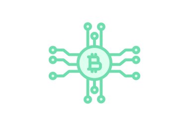 Kripto Madencilik Aracı simgesi, madencilik, sondaj, kripto para birimi, dijital duoton hattı simgesi, düzenlenebilir vektör simgesi, piksel mükemmel, illüstratör ai dosyası