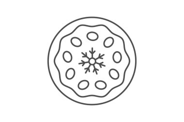 Cevizli turta ikonu, pasta, şükran günü, tatlı ince çizgi ikonu, düzenlenebilir vektör ikonu, piksel mükemmel, illüstratör ai dosyası