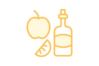 Elma şarabı ikonu, elma şarabı, sürahi, içecek, şükran günü duoton çizgisi simgesi, düzenlenebilir vektör simgesi, piksel mükemmel, illüstratör ai dosyası