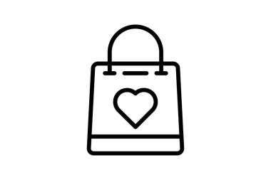 Alışveriş Torbası simgesi, torba, satın alma, satın alma, taşıma satırı simgesi, düzenlenebilir vektör simgesi, piksel mükemmel, illüstratör ai dosyası