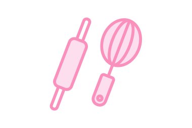 Karıştırma ve Pişirme Araçları simgesi, pişirme, araçlar, mutfak, yemek takımı duotone çizgi simgesi, düzenlenebilir vektör simgesi, piksel mükemmel, illüstratör ai dosyası