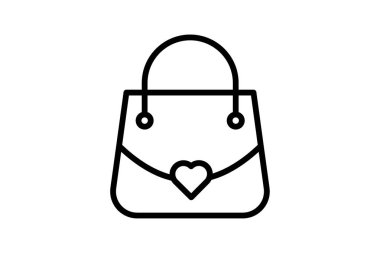 Anneler el çantası simgesi, el çantası, çanta, çanta, moda satırı simgesi, düzenlenebilir vektör simgesi, piksel mükemmel, illüstratör ai dosyası