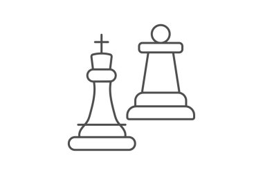 Satranç Parçası simgesi, parçalar, oyun, strateji, tahta inceliği simgesi, düzenlenebilir vektör simgesi, piksel mükemmel, illüstratör ai dosyası