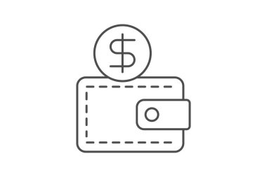 Babalar cüzdan, cüzdan, para, baba, deri ince çizgi simgesi, düzenlenebilir vektör simgesi, piksel mükemmel, illüstratör ai dosyası