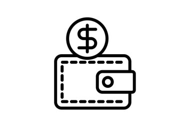 Babalar cüzdan, cüzdan, para, baba, deri çizgi simgesi, düzenlenebilir vektör simgesi, piksel mükemmel, illüstratör ai dosyası
