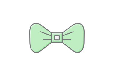 Babaların papyon simgesi, papyon, kravat, moda, aksesuar doğrusal renk simgesi, düzenlenebilir vektör simgesi, piksel mükemmel, illüstratör ai dosyası