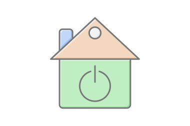 Smart Home Aygıt simgesi, ev, aygıt, teknoloji, otomasyon doğrusal renk simgesi, düzenlenebilir vektör simgesi, piksel mükemmel, illüstratör ai dosyası