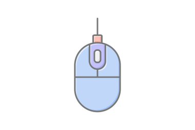 Bilgisayar Fare simgesi, fare, teknoloji, tıklama, işaretçi doğrusal renk simgesi, düzenlenebilir vektör simgesi, piksel mükemmel, illüstratör ai dosyası