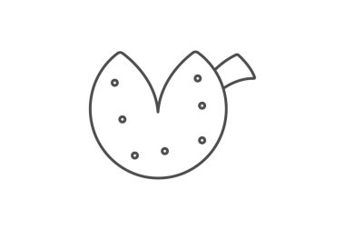 Şans Kurabiyesi simgesi, kurabiye, mesaj, şans, tahmin inceliği simgesi, düzenlenebilir vektör simgesi, piksel mükemmel, illüstratör ai dosyası