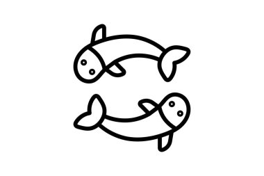 Koi Balığı simgesi, balık, gölet, su, Japon çizgi simgesi, düzenlenebilir vektör simgesi, piksel mükemmel, illüstratör ai dosyası