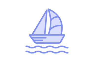 Geleneksel tekne simgesi, geleneksel, Çince, su, nehir duoton hattı simgesi, düzenlenebilir vektör simgesi, piksel mükemmel, illüstratör ai dosyası