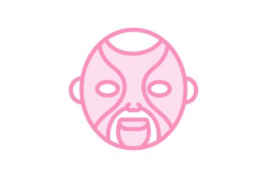 Pekin Opera Maskesi simgesi, maske, Pekin, Çince, tiyatro duoton çizgisi simgesi, düzenlenebilir vektör simgesi, piksel mükemmel, illüstratör ai dosyası