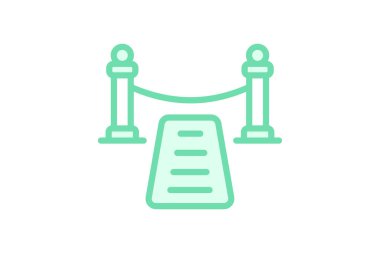 Kırmızı Halı Giriş simgesi, kırmızı, giriş, olay, vip duotone satır simgesi, düzenlenebilir vektör simgesi, piksel mükemmel, illüstratör ai dosyası