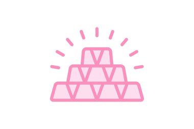 Golden Ingot simgesi, altın, para, servet, servet, servet duotone çizgi simgesi, düzenlenebilir vektör simgesi, piksel mükemmel, illüstratör ai dosyası