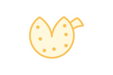 Şans Kurabiyesi simgesi, kurabiye, mesaj, şans, tahmin duotone satırı simgesi, düzenlenebilir vektör simgesi, piksel mükemmel, illüstratör ai dosyası