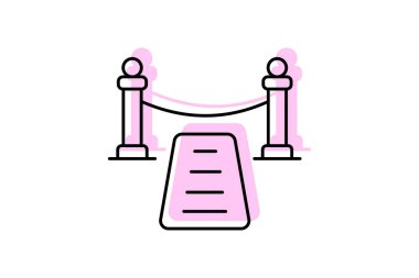 Kırmızı Halı Giriş simgesi, kırmızı, giriş, olay, VIP renk gölge inceltme simgesi, düzenlenebilir vektör simgesi, piksel mükemmel, illüstratör ai dosyası