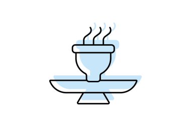 Tütsü Burner simgesi, brülör, aroma, duman, parfüm rengi gölge inceltme simgesi, düzenlenebilir vektör simgesi, piksel mükemmel, illüstratör ai dosyası