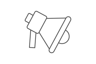 Spotlight simgesi, ışık, sahne, odak, spot ışığı ince çizgi simgesi, düzenlenebilir vektör simgesi, piksel mükemmel, illüstratör ai dosyası