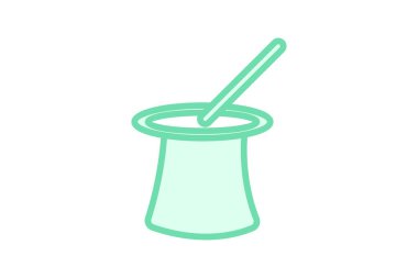 Sihirli şapka simgesi, şapka, sihirbaz, hile, tavşan duotone çizgi simgesi, düzenlenebilir vektör simgesi, piksel mükemmel, illüstratör ai dosyası