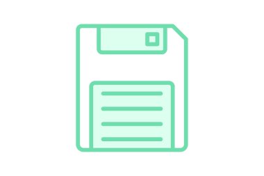 Disket simgesi, disk, depolama, veri, bilgisayar duotone satırı simgesi, düzenlenebilir vektör simgesi, piksel mükemmel, illüstratör ai dosyası