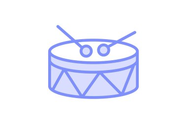 Davul simgesi, davul, perküsyon, ritim, ritim duoton çizgi simgesi, düzenlenebilir vektör simgesi, piksel mükemmel, illüstratör ai dosyası