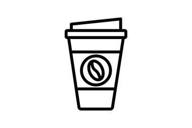 Paket servisi. Kahve ikonu, kahve, fincan, içecek, sıcak hat simgesi, düzenlenebilir vektör simgesi, piksel mükemmel, illüstratör ai dosyası